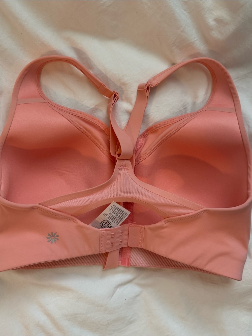 NWOT! Athleta Advance Front-Zip Coral Sports Bra - Women Intimates - Picture 2 of 3